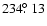 $234\hbox{$.\!\!^\circ$ }13$