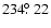 $234\hbox{$.\!\!^\circ$ }22$