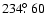 $234\hbox{$.\!\!^\circ$ }60$