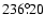$236^{\circ}\!\!.20$