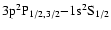 ${\rm 3p ^{2}P_{1/2,3/2} {-} 1s ^{2}S_{1/2}}$
