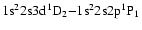 ${\rm 1s^{2}2s3d ^{1}D_{2} {-} 1s^{2}2s2p
^{1}P_{1}}$