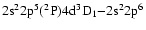 ${\rm 2s^{2}2p^{5}(^{2}P)4d^{3}D_{1} {-}
2s^{2}2p^{6}}$