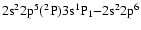 ${\rm 2s^{2}2p^{5}(^{2}P)3s ^{1}P_{1} {-}
2s^{2}2p^{6}}$