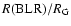 $R{(\rm BLR)}/R_{\rm G}$