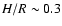 $H/R\sim 0.3$
