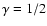 $\gamma =1/2$
