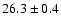 $26.3\pm0.4$