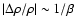 $\vert\Delta\rho/\rho\vert \sim 1/\beta$