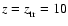 $z={z_{\rm tr}^{}}=10$