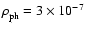 ${\rho_{\rm ph}^{}}= 3\times 10^{-7}$