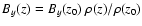$B_y(z) = B_y(z_0)~
\rho(z)/\rho(z_0)$