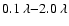 $0.1~\lambda{-}2.0~\lambda$