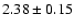 $2.38 \pm0.15 $