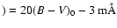 $)=20(B-V)_{0}-3~{\rm m\AA}$