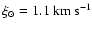 $\xi\rm {_{\odot}=1.1~km~s^{-1}}$