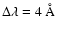$\Delta{\lambda}=4~{\rm\AA}$