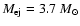 $M_{\rm ej}=3.7~M_\odot$