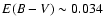 $E(B-V)\sim0.034$