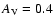 $A_{\rm V} =0.4$