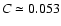 $C\simeq 0.053$