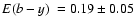 $E(b-y)~=0.19 \pm 0.05$