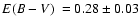 $E(B-V)~=0.28 \pm 0.03$