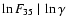 $\ln F_{\!{35}}~\vert~\ln\gamma$