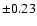 $\pm 0.23$