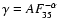 $\gamma = A F_{\!{35}}^{-\alpha}$