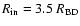 $R_{\rm in}=3.5~R_{\rm BD}$