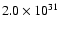 $2.0\times10^{31}$