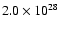 $2.0\times10^{28}$