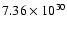 $7.36\times10^{30}$