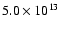 $5.0\times10^{13}$