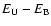 $E_{\rm
U}-E_{\rm B}$