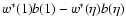 $w^*(1)b(1) - w^*(\eta)b(\eta)$