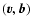 $(\vec{v}, \vec{b})$