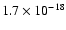 $1.7\times10^{-18}$