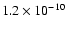 $1.2\times10^{-10}$