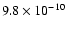 $9.8\times10^{-10}$