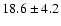 $18.6\pm4.2$