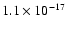 $1.1\times10^{-17}$