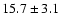 $15.7\pm3.1$