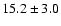 $15.2\pm3.0$