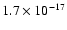 $1.7\times10^{-17}$