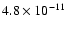 $4.8\times10^{-11}$