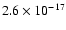 $2.6\times10^{-17}$