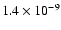 $1.4\times10^{-9}$