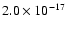 $2.0\times10^{-17}$